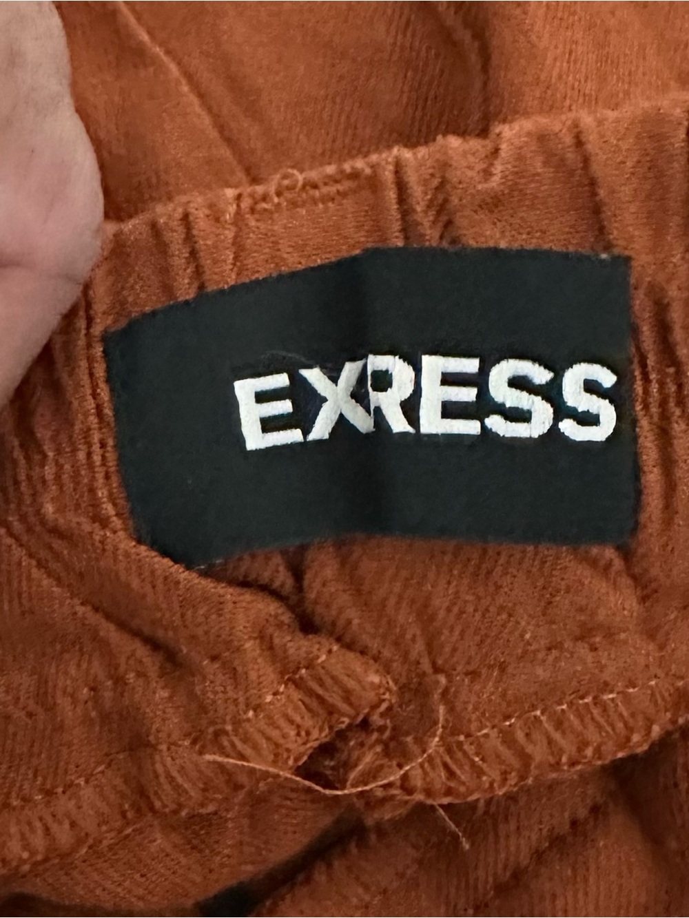 Express Linen Pants Rust Color Hi Rise - Picture 7 of 10